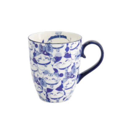 TDS, Tasse, Kawaii Blau Maneko Tasse im Geschenkbox, Ø 8,5x10,2cm 340ml, Art Nr. 33612