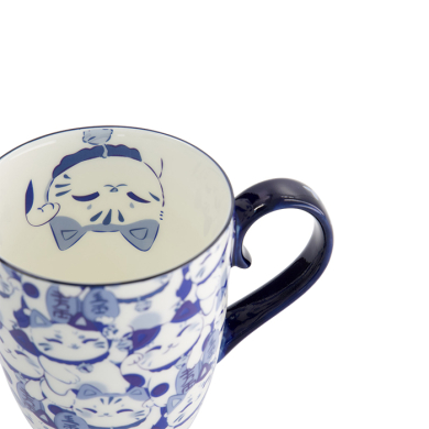 Schwarze Katze Kawaii Glückliche Katze (Lucky Cat) Tasse in Geschenkbox bei Tokyo Design Studio (Bild 5 von 7)