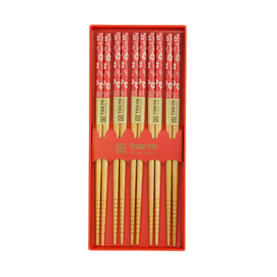 TDS, Essstäbchen Geschenkset 5 Paar, Red Leaf, Art.-Nr. 33643