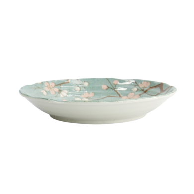 TDS, Plate, Fujisakura, Green Ø 22x4 cm, Item No. 33709