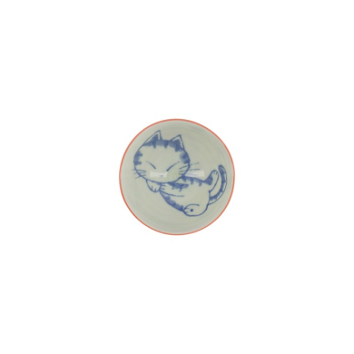 Rice Bowl Kawaii Sleeping Cat Red, Porcelain, 300 ml, Item No. 33765