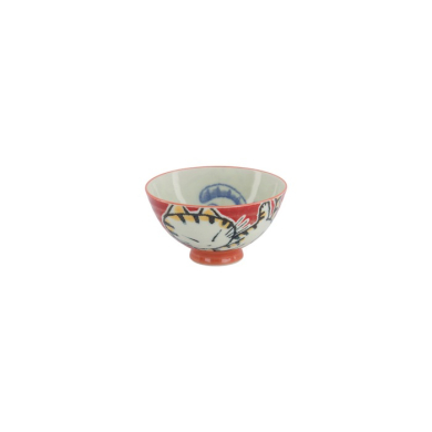 Rice Bowl Kawaii Sleeping Cat Red, Porcelain, 300 ml, Item No. 33765