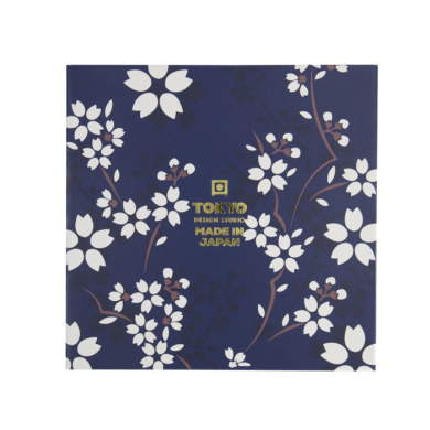 Sushi Set Cobalt Blue Sakura, 6pcs, Porcelain, Item No. 33821