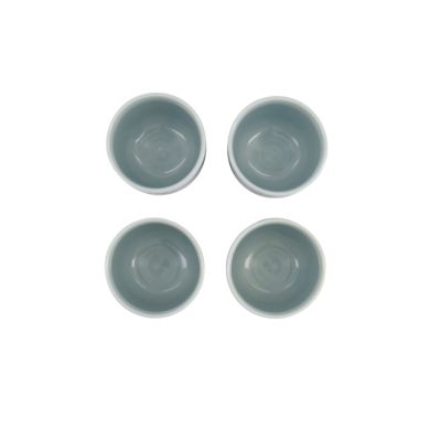 TDS, Cup Giftset, 4 pcs, Blue/White, Ø 6.5 x 7.5 cm 160 ml, Item No. 33843