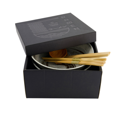 TDS, Ramen Schale Geschenkset, 6 Stk, Masamura Naruto, Braun, Ø 21,5x9cm 1300ml, Art.-Nr. 33901