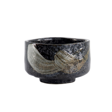 TDS, Matcha Bowl, Black Brush, Ø 12x7.5cm, 500ml, Item No. 33904