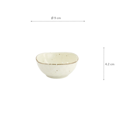 TDS, Triangle Sauce Bowl, Shirogesho, Ø 9 x 4.2 cm, 130ml - Item No. 33959