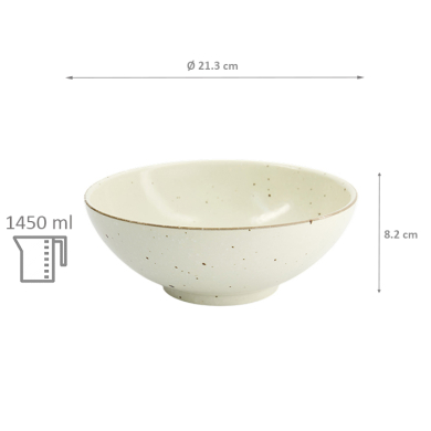 TDS, Ramen Schale, Shirogesho, Ø 21,3x8,2cm 1450ml, Art.-Nr. 33963