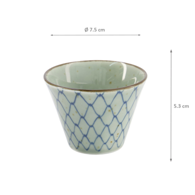 TDS, Mashiko becher, Amime, Ø 7,5x5,3 cm Blau, Art.-Nr. 34016