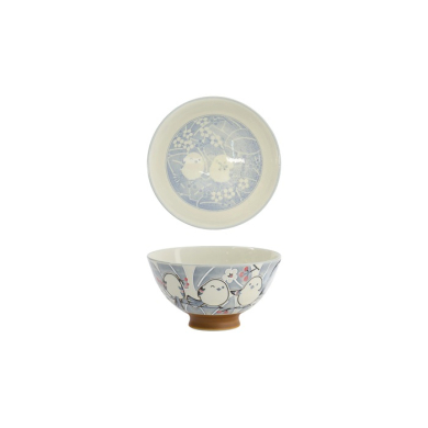 Rice Bowl Kawaii Bird Grey, Porcelain, 300 ml