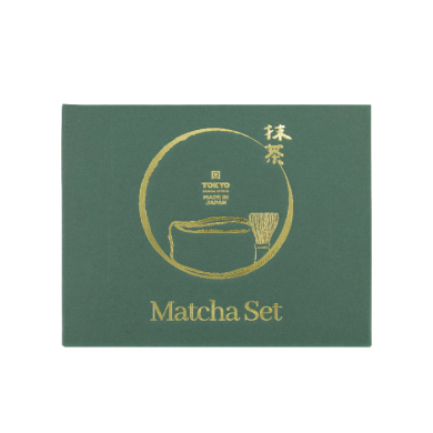 TDS, Matcha Schale Geschenkset, 3-tlg., 12,5x7,2cm, Yomogi Green, Art.-Nr. 34060