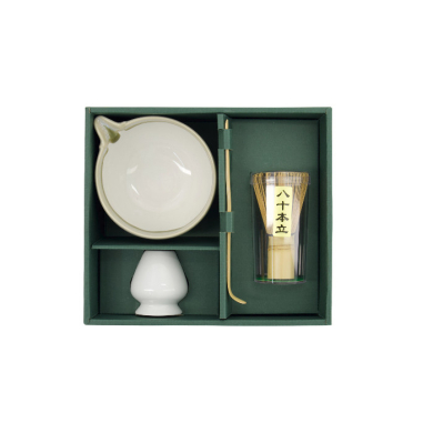TDS, Matcha Schale Geschenkset, 4-tlg., 14,5 x 6,5 cm, Sasa Green, Art.-Nr. 34079