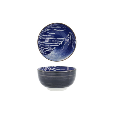 Tayo Bowl Hokusai Fuji White, Blue, Porcelain, 350 ml