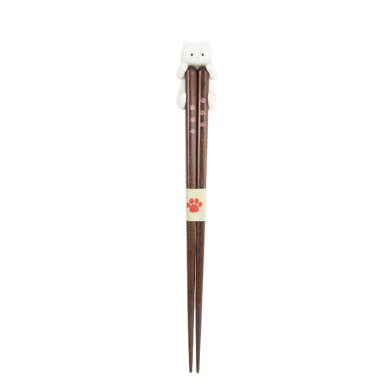TDS, Chopsticks including Rest, Giftset, Cat, White - Item No. 34177
