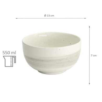 TDS, Bowl, Yuki Kobiki, White, Ø 13x7cm, 550ml, Item No. 34245
