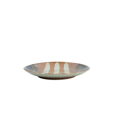 TDS, Suisho Plate, Aka-cha, Ø 26x3.4cm, Brown, Item No. 34250