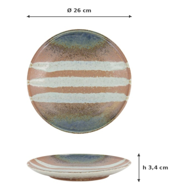 Teller Suisho Aka-cha Braun, Porzellan, Ø 26 cm, Art.-Nr. 34250