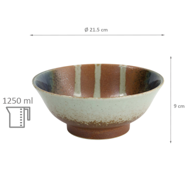 TDS, Suisho Ramen-Schüssel, Aka-cha, Ø 21,5 x 9 cm 1250 ml, Braun, Art.-Nr. 34255