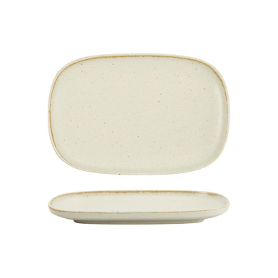 Ovaler Teller Umizuna Beige, Porzellan, 24 &times; 16 &times; 2 cm