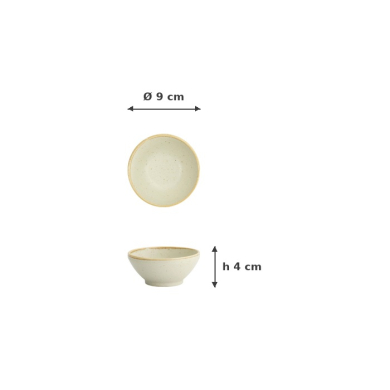 Sauce Bowl Umizuna Beige, Porcelain, Ø 9 cm, Item No. 34292