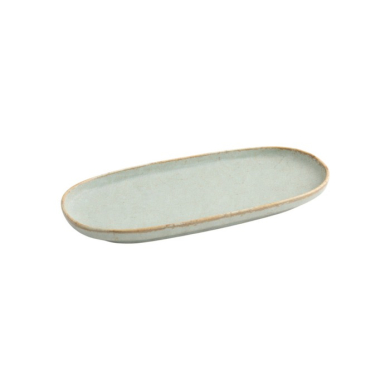 Oval Plate Minto Green, Porcelain, 24 × 16 × 2 cm, Item No. 34295