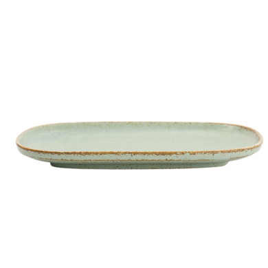 TDS, Plate, Minto Green, 24x16x2cm, Item No. 34295