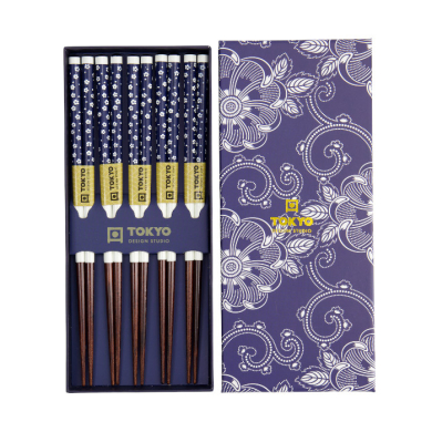 TDS, Chopstick Set, Kitchenware, 5 pair, 22,5 cm, Item No. 4618