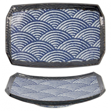 TDS, Sushi Set, Aisai Seigaiha, 3tlg, Art.-Nr. 501843