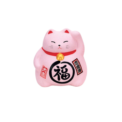 TDS, Lucky Cat, Decoration, Pink, 9 cm - Item No: 6148