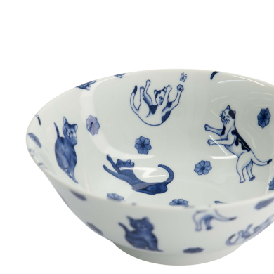 TDS, Ramen Bowl, Kawaii Hananeko Cat, Ø 19.8x7.5 cm - Item No. 61695