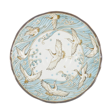 TDS, Plate, Crane, Light Blue, Ø 22x4cm, Item No. 617348
