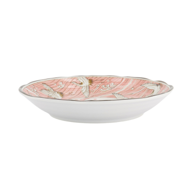 TDS, Plate, Crane, Pink, Ø 22x4cm, Item No. 617355