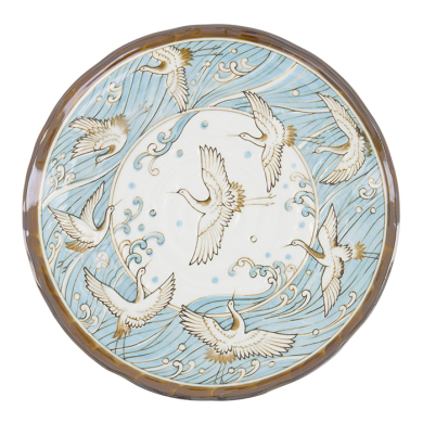TDS, Plate, Crane, Light Blue, Ø 24.7x3cm, Item No. 617362