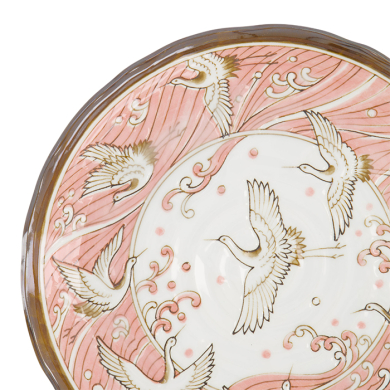 TDS, Plate, Crane, Pink, Ø 24.7x3cm, Item No. 617379