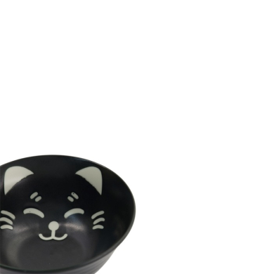 TDS, Schale, Kawaii Cat Neko, Schwarz, Ø 15x7 cm, 500 ml - Art Nr. 617584