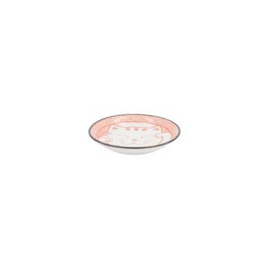Sauce Bowl Kawaii Lucky Cat Neko Seikaiha-Neko Red, Porcelain, Ø 12 cm, Item No. 617713