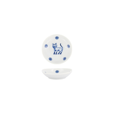 Sauce Bowl Kawaii Hananeko Cat Blue, Porcelain, &Oslash; 9.8 cm