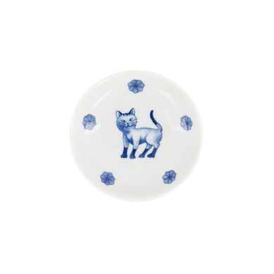 TDS, Saucenschale, Kawaii Hananeko Cat, Blau, Ø 9,8 cm x 2,5 cm, Art.-Nr. 618000