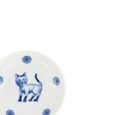 Sauce Bowl Kawaii Hananeko Cat Blue, Porcelain, Ø 9.8 cm, Item No. 618000