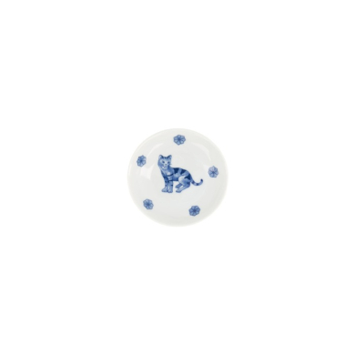 Sauce Bowl Kawaii Hananeko Cat Blue, Porcelain, Ø 9.8 cm, Item No. 618024