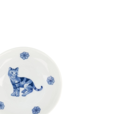Sauce Bowl Kawaii Hananeko Cat Blue, Porcelain, Ø 9.8 cm, Item No. 618024