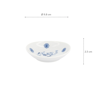 TDS, Saucenschale, Kawaii Hananeko Cat, Blau, Ø 9,8 x 2,5 cm- Art Nr. 618031
