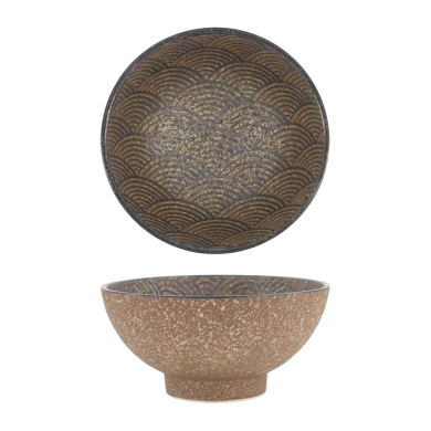 Ramen Bowl Minoyaki Bronze Brown, Porcelain, 1 l