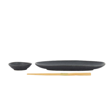 TDS, Sushi Set, Onyx Noir, Giftset, 2-piece set with Chopsticks, Item No. 619465
