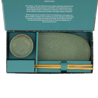 TDS, Sushi Set, Vert Sauge, Geschenkset, 2-tlg. mit Essstäbchen, Art.-Nr. 619472