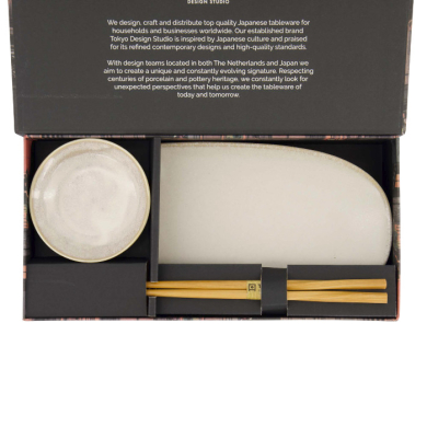 TDS, Sushi Set, Titanium Matte, Geschenkset, 2-tlg. mit Essstäbchen, Art.-Nr. 619489