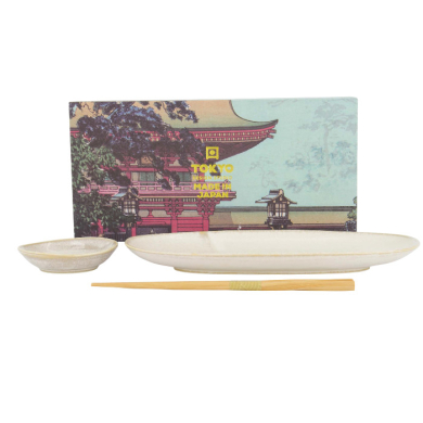 TDS, Sushi Set, Titanium Matte, Geschenkset, 2-tlg. mit Essstäbchen, Art.-Nr. 619489