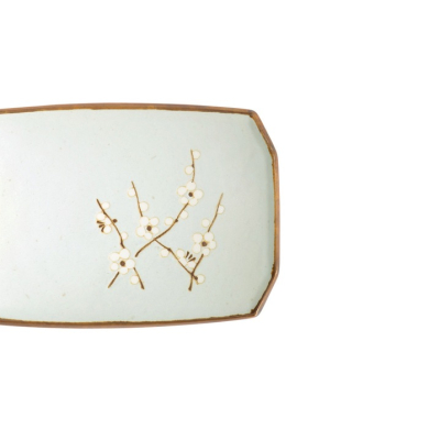 Sushi-Platte Soshun Matte Hellgrün, Porzellan, 22 × 14,5 × 2,3 cm, Art.-Nr. 7017