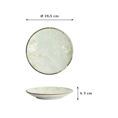 Teller Green Cosmos, Steinzeug, Ø 19,5 cm, Art.-Nr. 7801