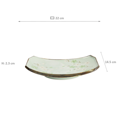 TDS, Teller, Green Cosmos, 22x15x2.5cm, Art.-Nr. 7805